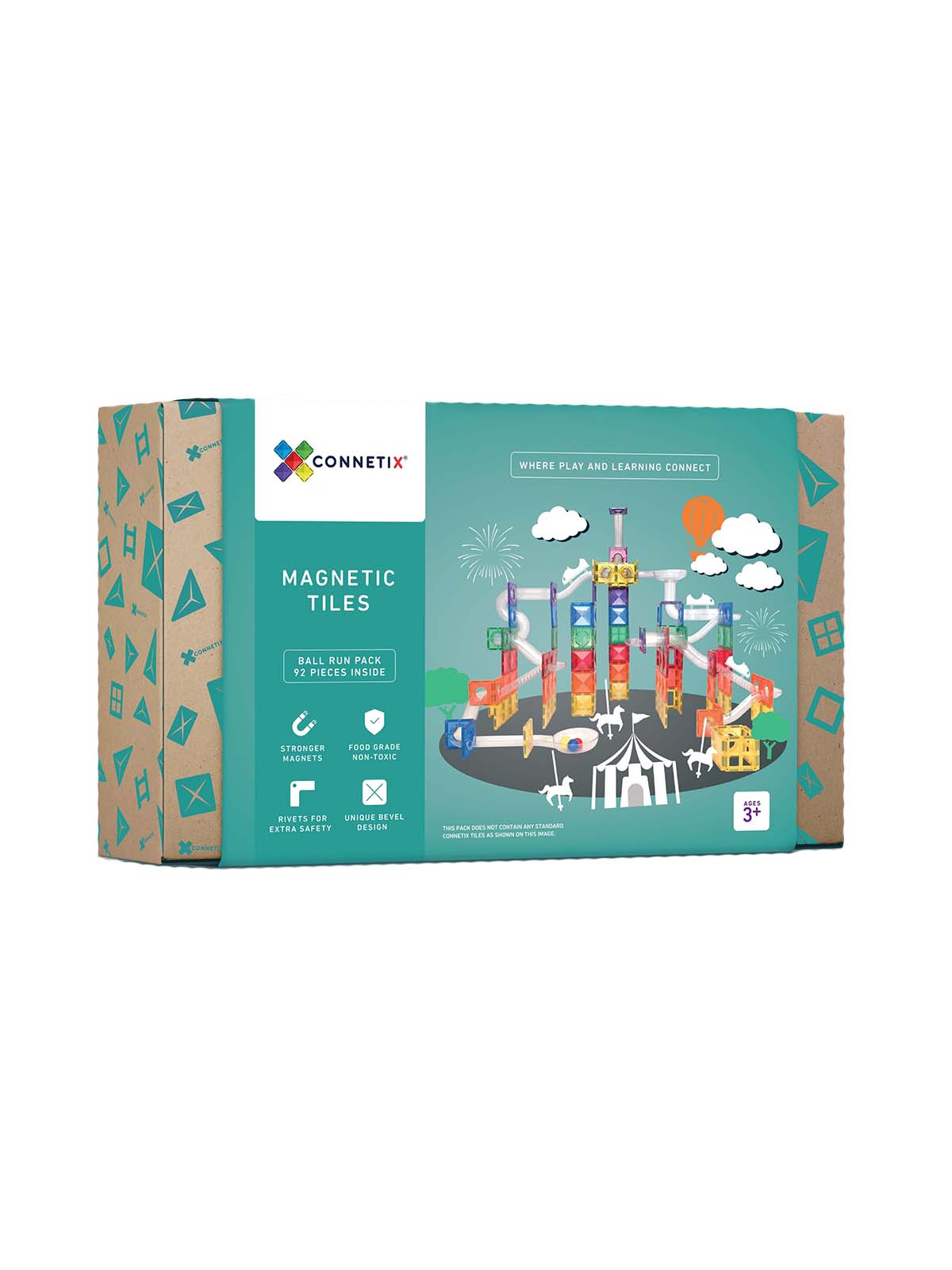 Connetix Rainbow Ball Run. Connextix magnetic tiles