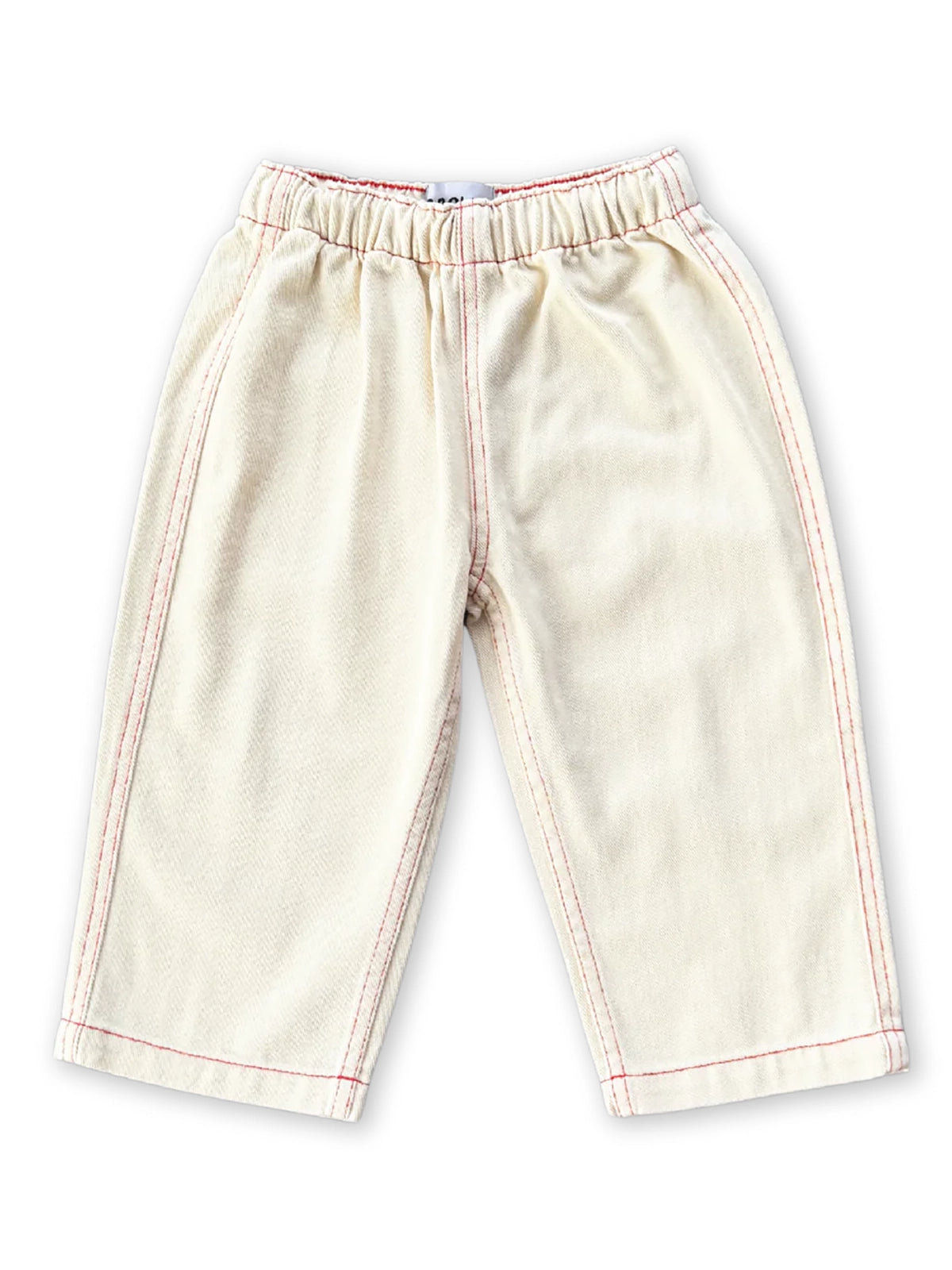 GROWN Organic Everyday Denim Pant in Milk color, front view showing classic denim style and relaxed fit.
