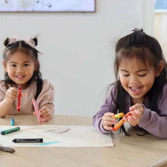 Honeysticks Beeswax Crayons Super Jumbos 7-pack showing colorful, chunky beeswax crayons ideal for kids' art projects