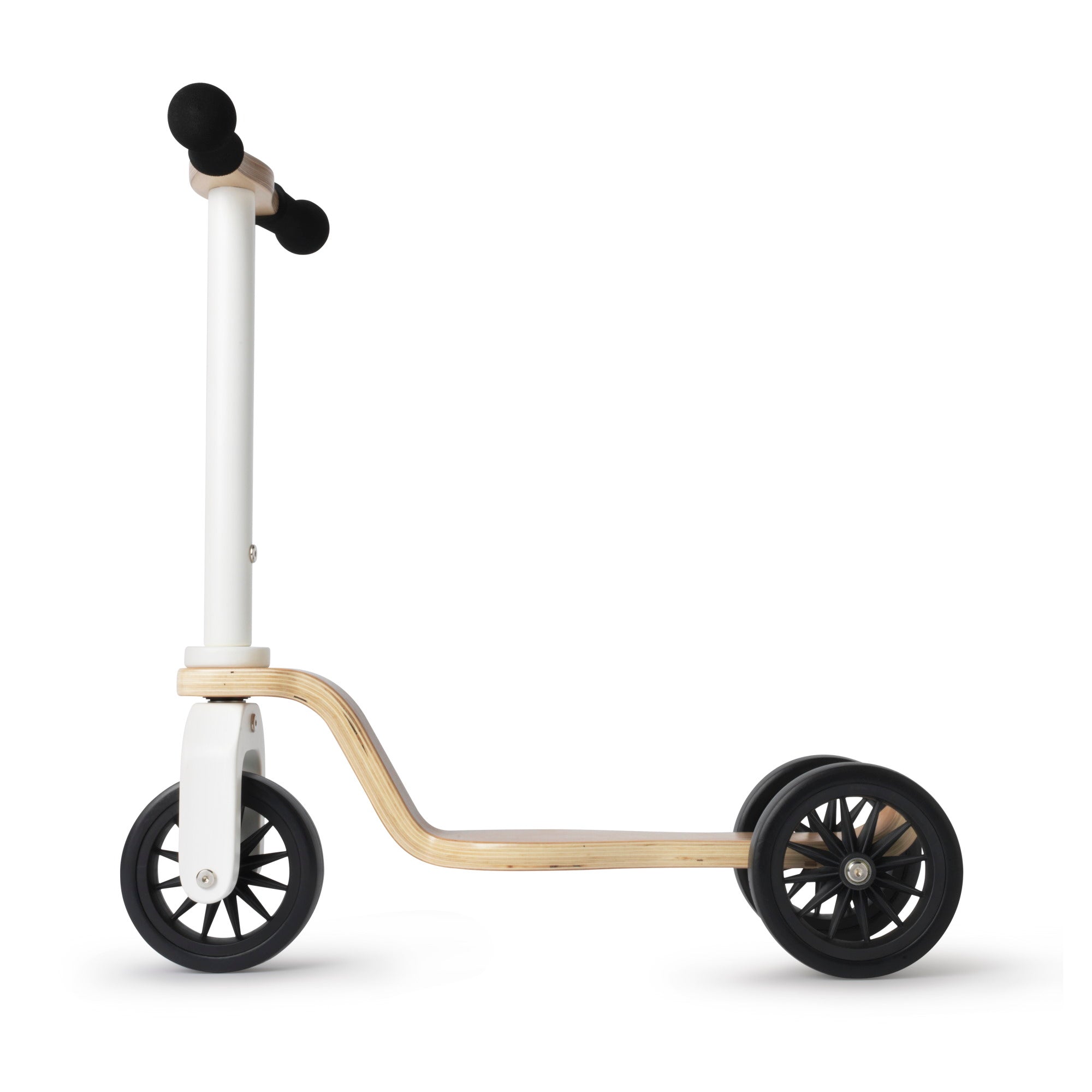 Kinderfeets kids' scooter with colorful handlebars and sturdy deck, ideal for young children learning to ride.