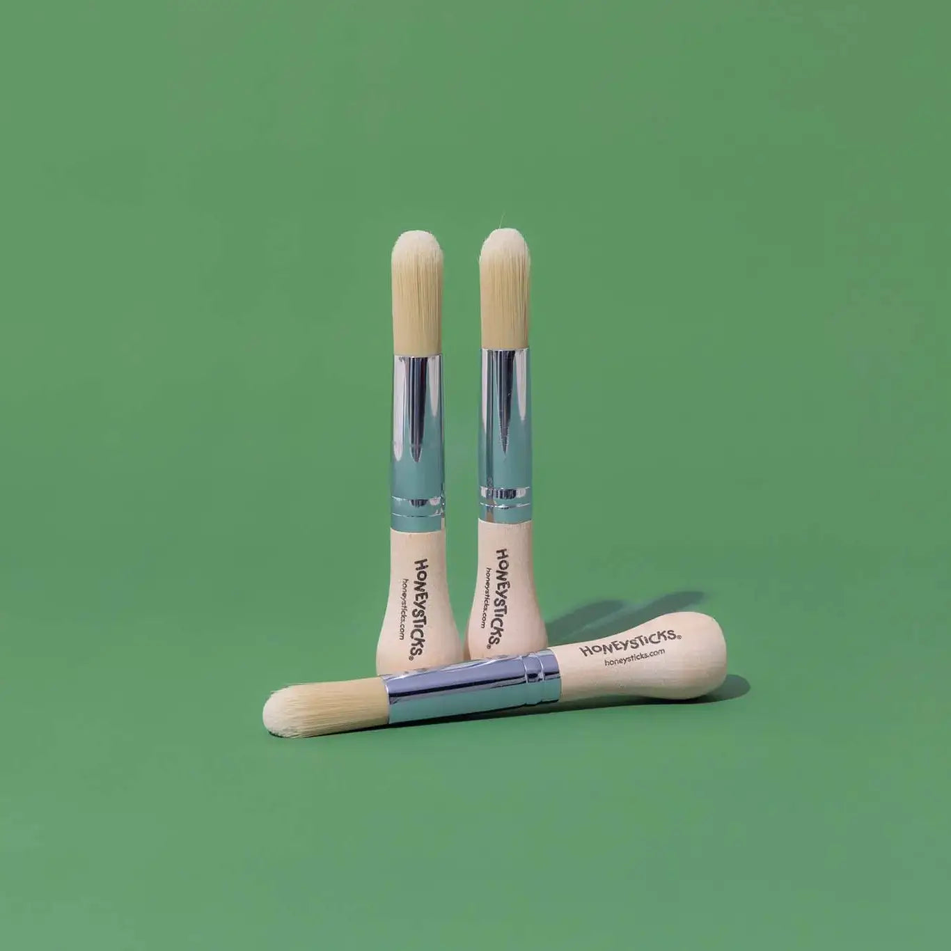 Honeysticks My First Paint Brush Set 3-pack for children, featuring colorful, child-friendly paintbrushes ideal for young artists.