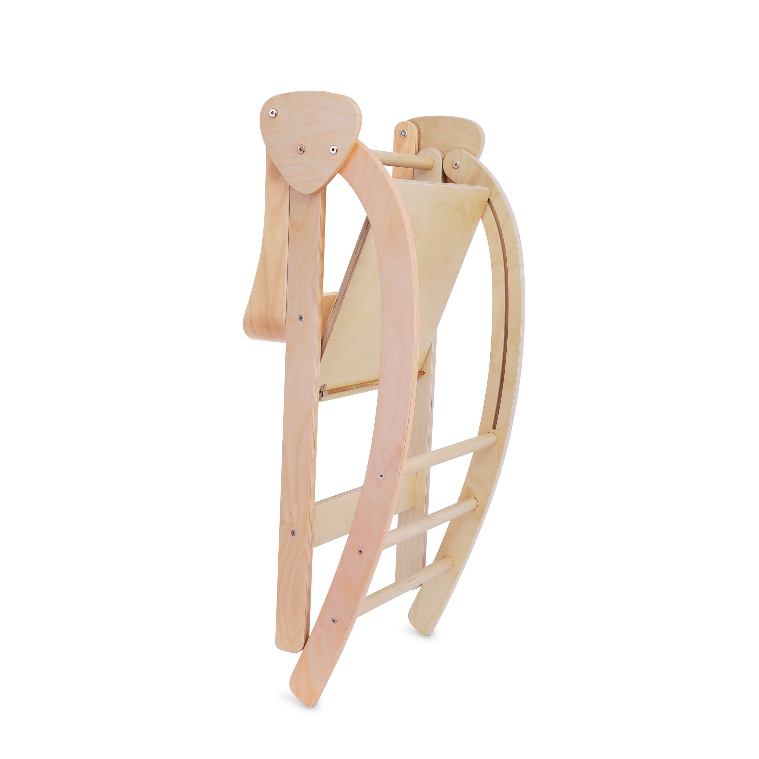 Kinderfeets Pikler Observation Tower in natural wood, a climbing toy with sturdy wooden steps for safe play and exploration.