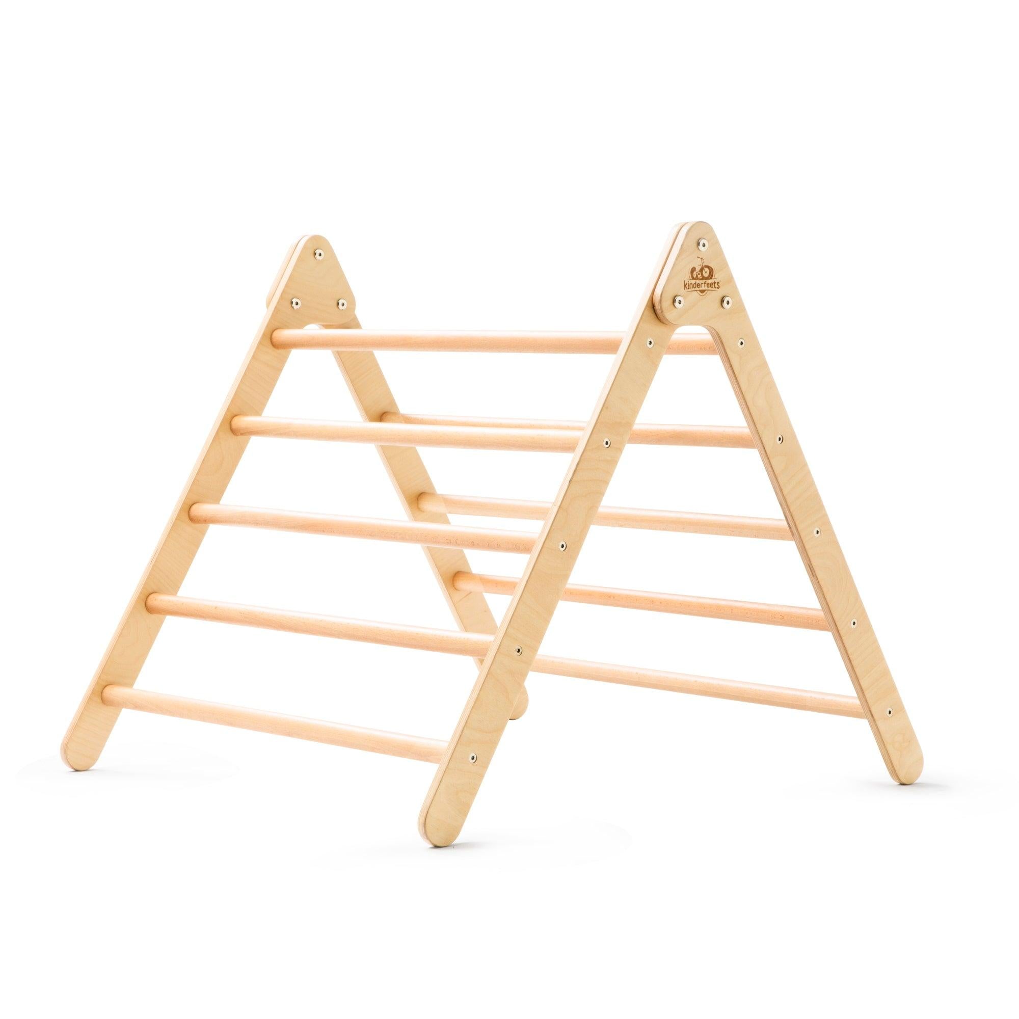 Kinderfeets Pikler Triangle medium climbing toy with open frame designed for safe indoor climbing and motor skill development.