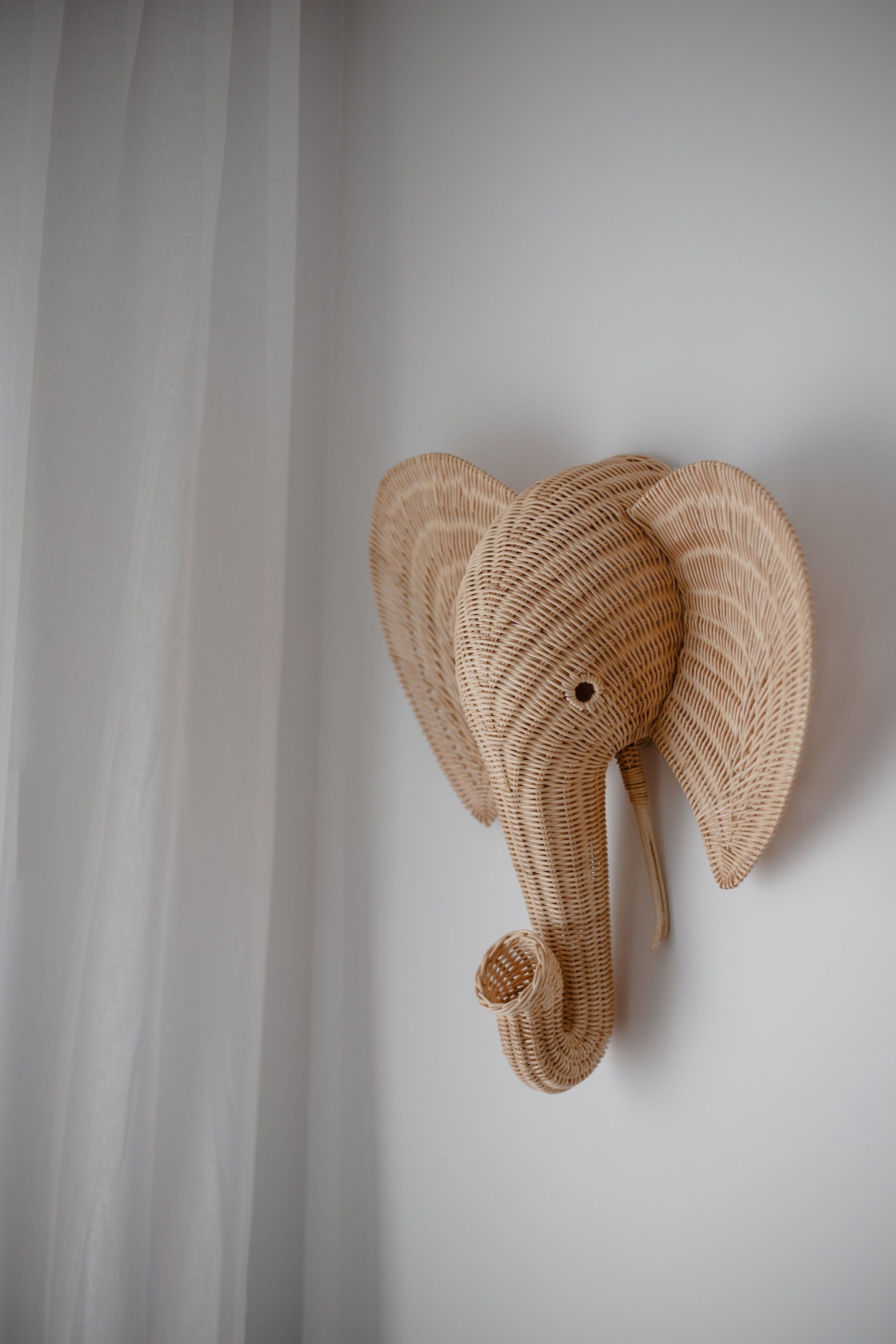 Soft fabric Effie the Elephant plush toy from Inkah Limited with detailed features and gentle colors.