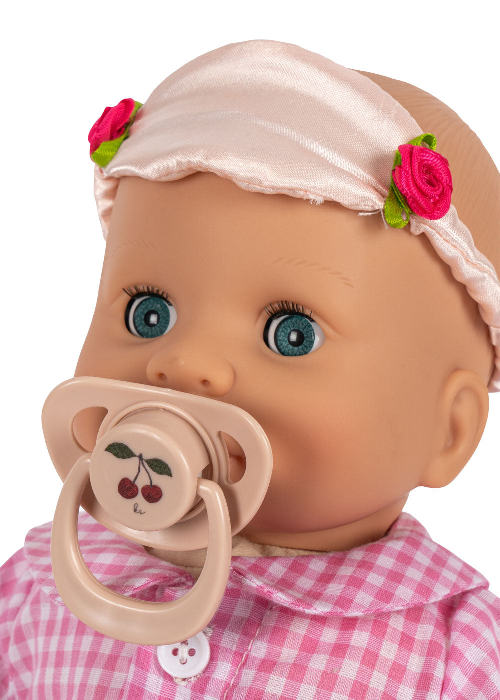 Konges Slojd Lulu doll toy in multi colors, soft fabric with embroidered features, perfect for children and play.