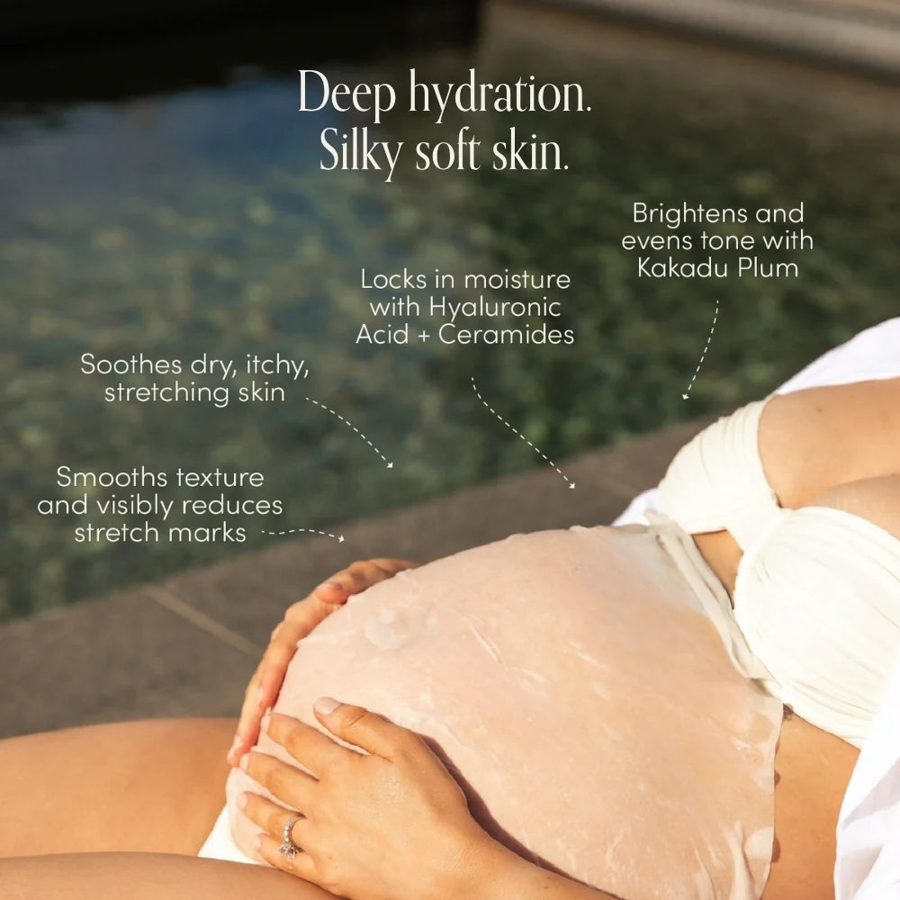 Pure Mama Belly Spa Kit for women, includes oil, scrub, and mask designed for pregnancy skin care and relaxation.