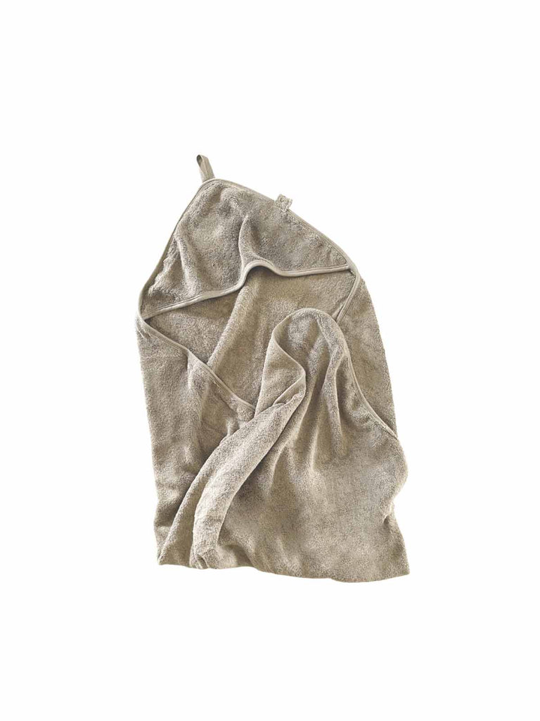 Susukoshi baby hooded towel sage. made from bamboo.