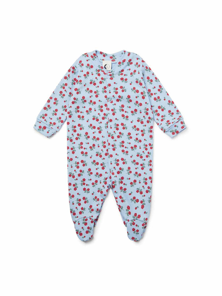 sleepy doe baby pyjamas tea floral. baby onesie.