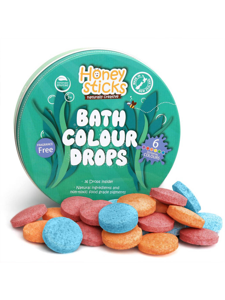 Honeysticks bath colour drops made from natural ingredients