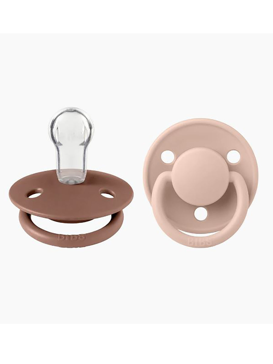 BIBS Pacifier De Lux Silicone Woodchuck + Blush Little Bambinos NZ