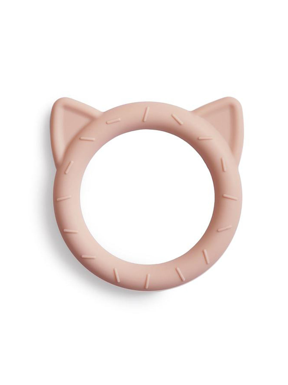Mushie Cat Teether Silicone blush