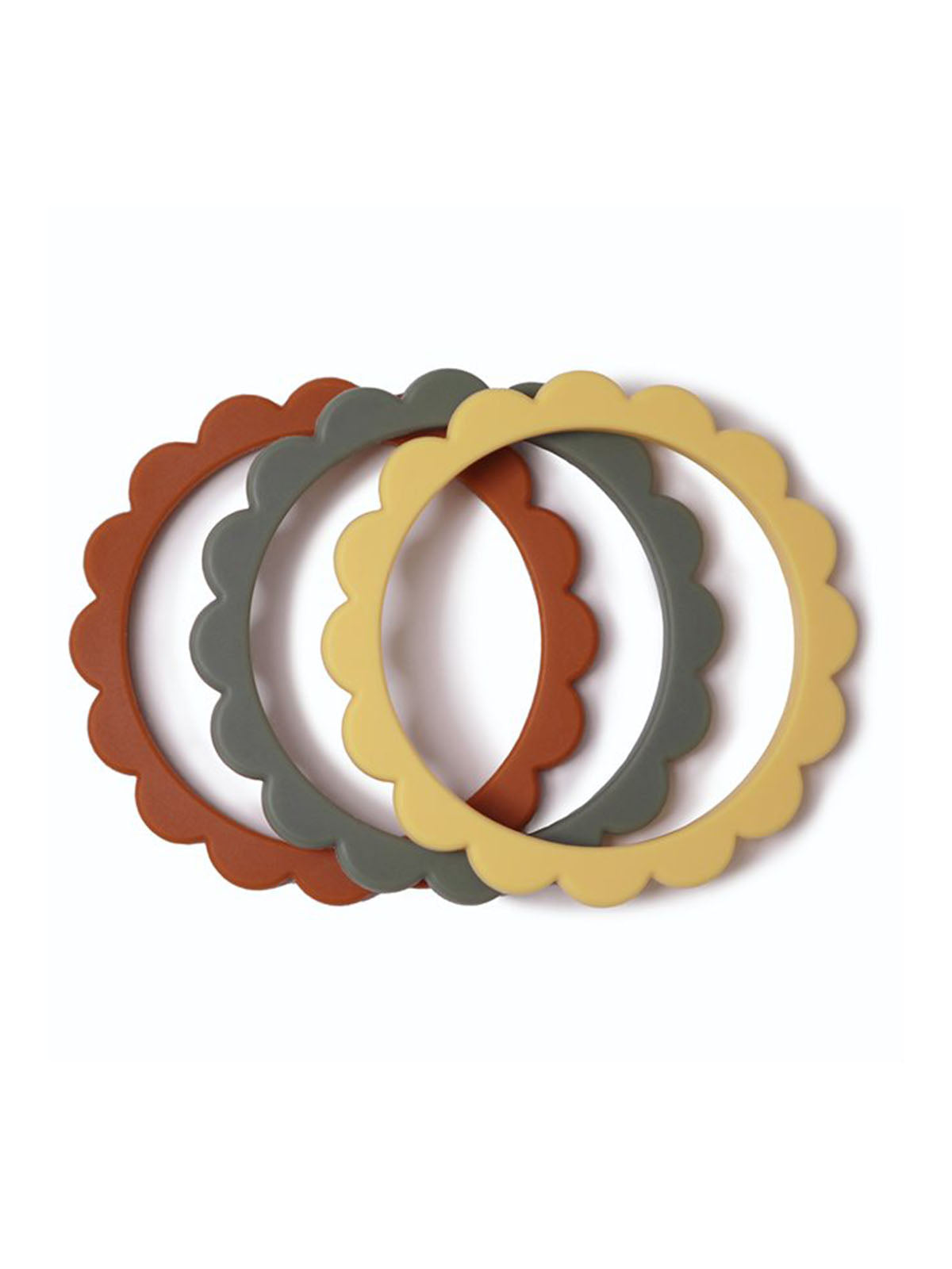 Mushie Baby Flower Bracelet Teether Sunshine