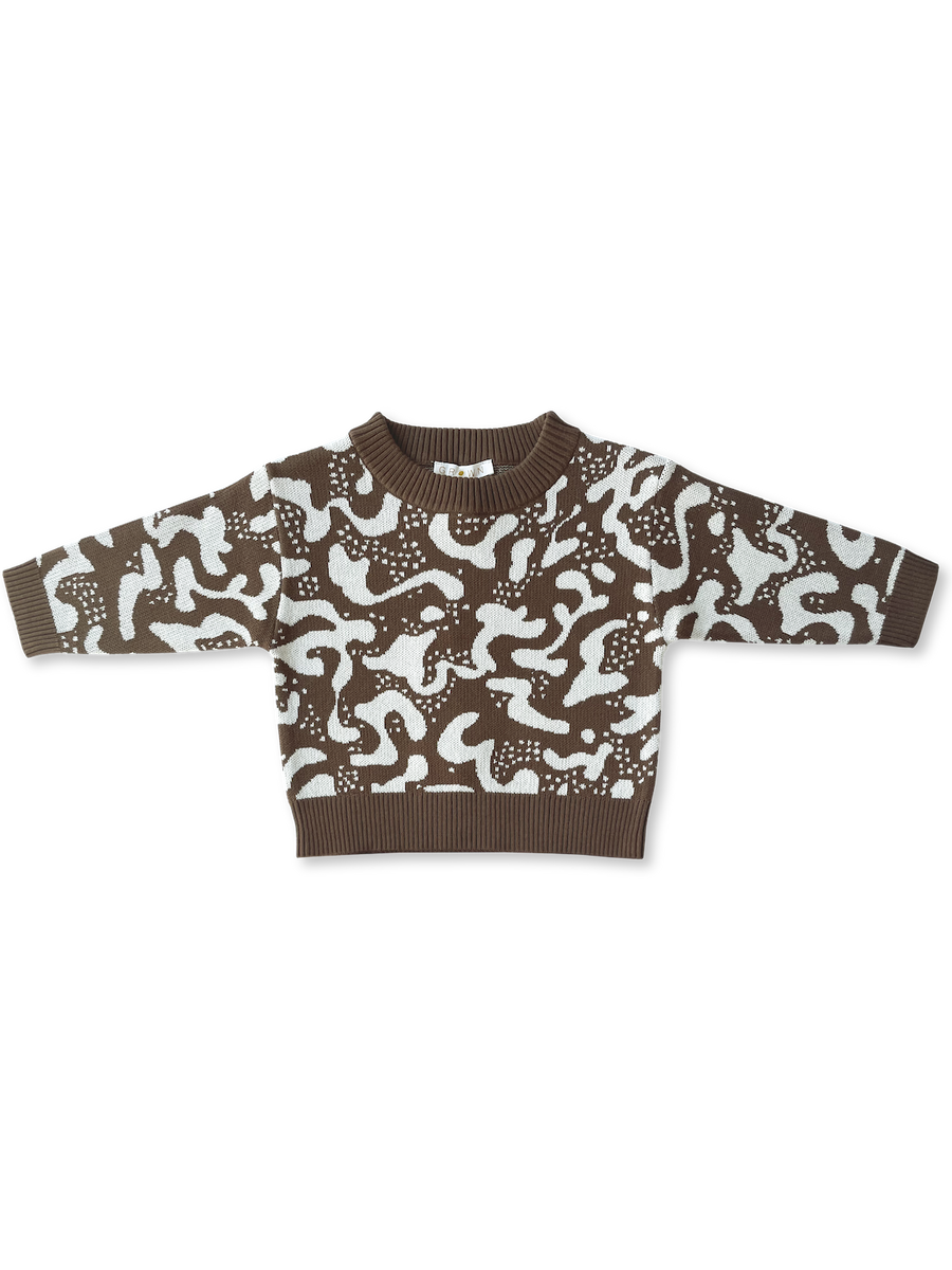 GROWN Splash Pull Over Chocolate Little Bambinos NZ