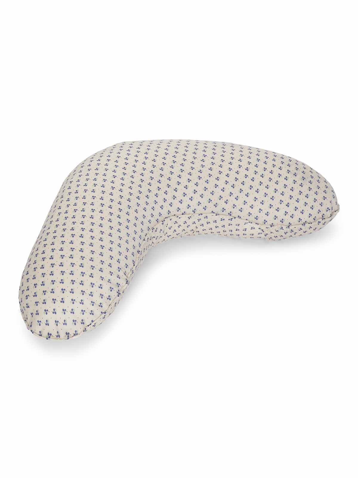Konges Slojd Kapok nursing pillow cover in bluebell fabric, made for comfortable breastfeeding support and cozy baby care.