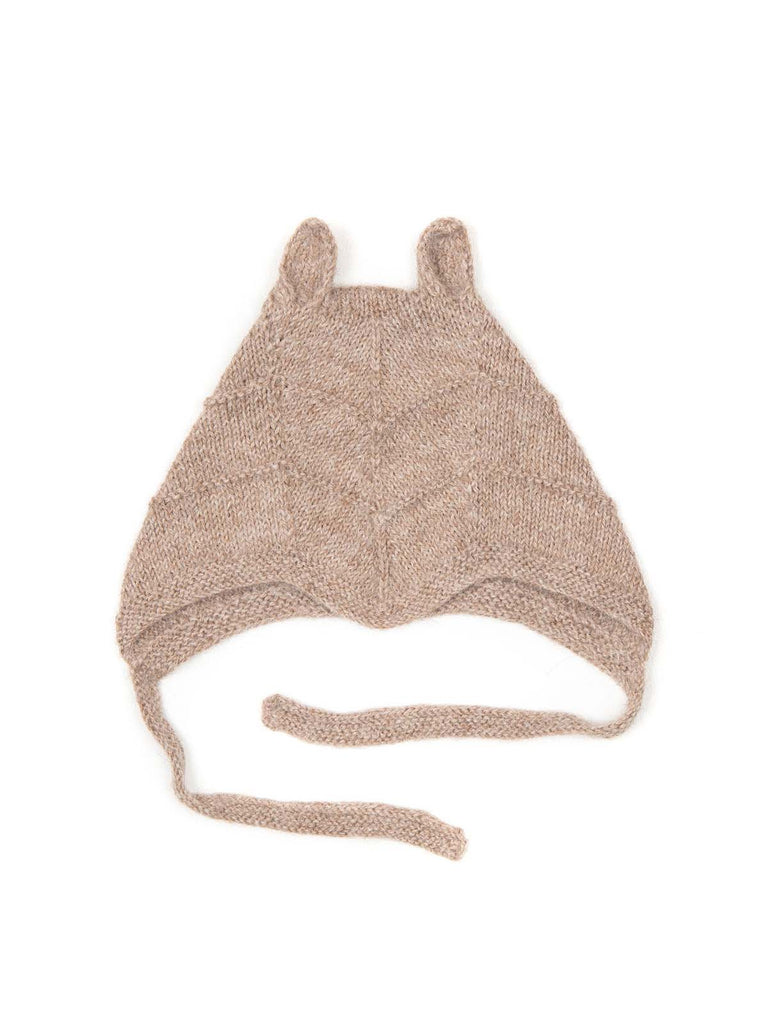 Huttelihut alpaca wool baby hat. hand knitted baby hat with little ears