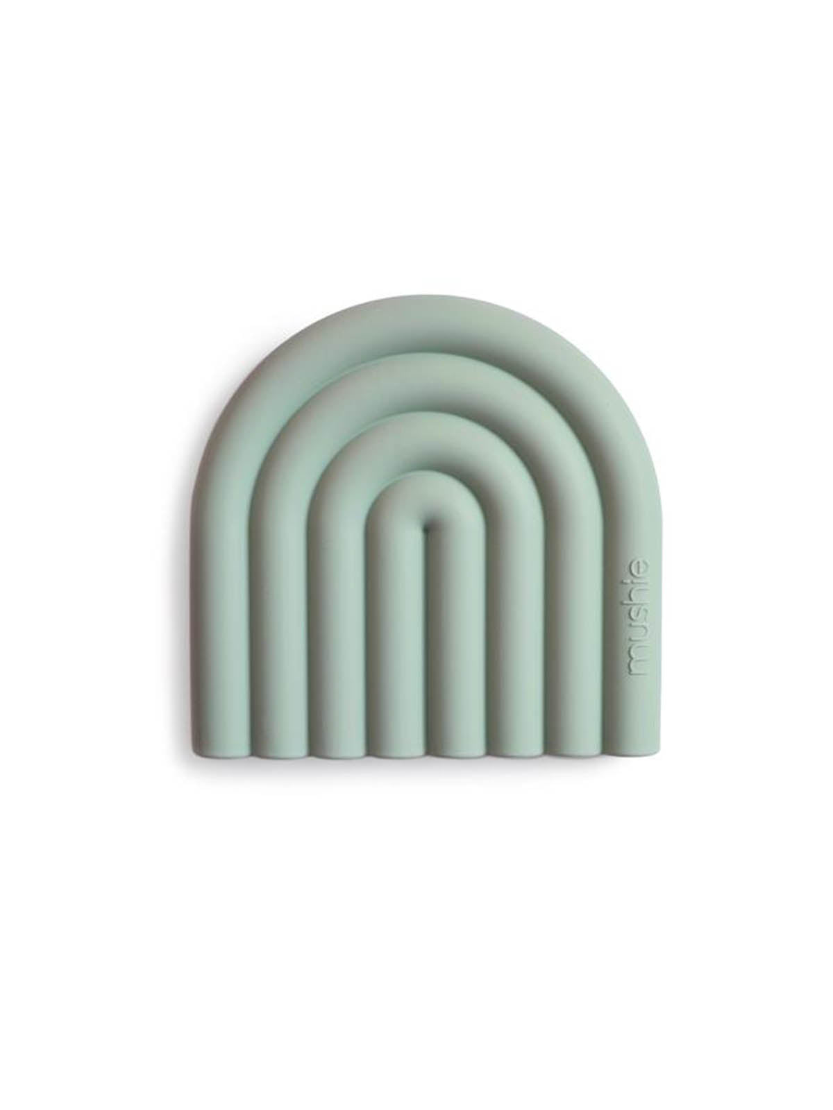 Mushie Rainbow Silicone Teether Cambridge Blue