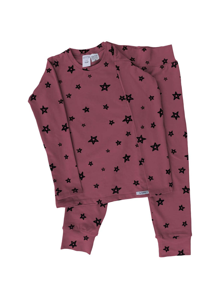 g.nancy kids star pjs. girls berry pyjamas
