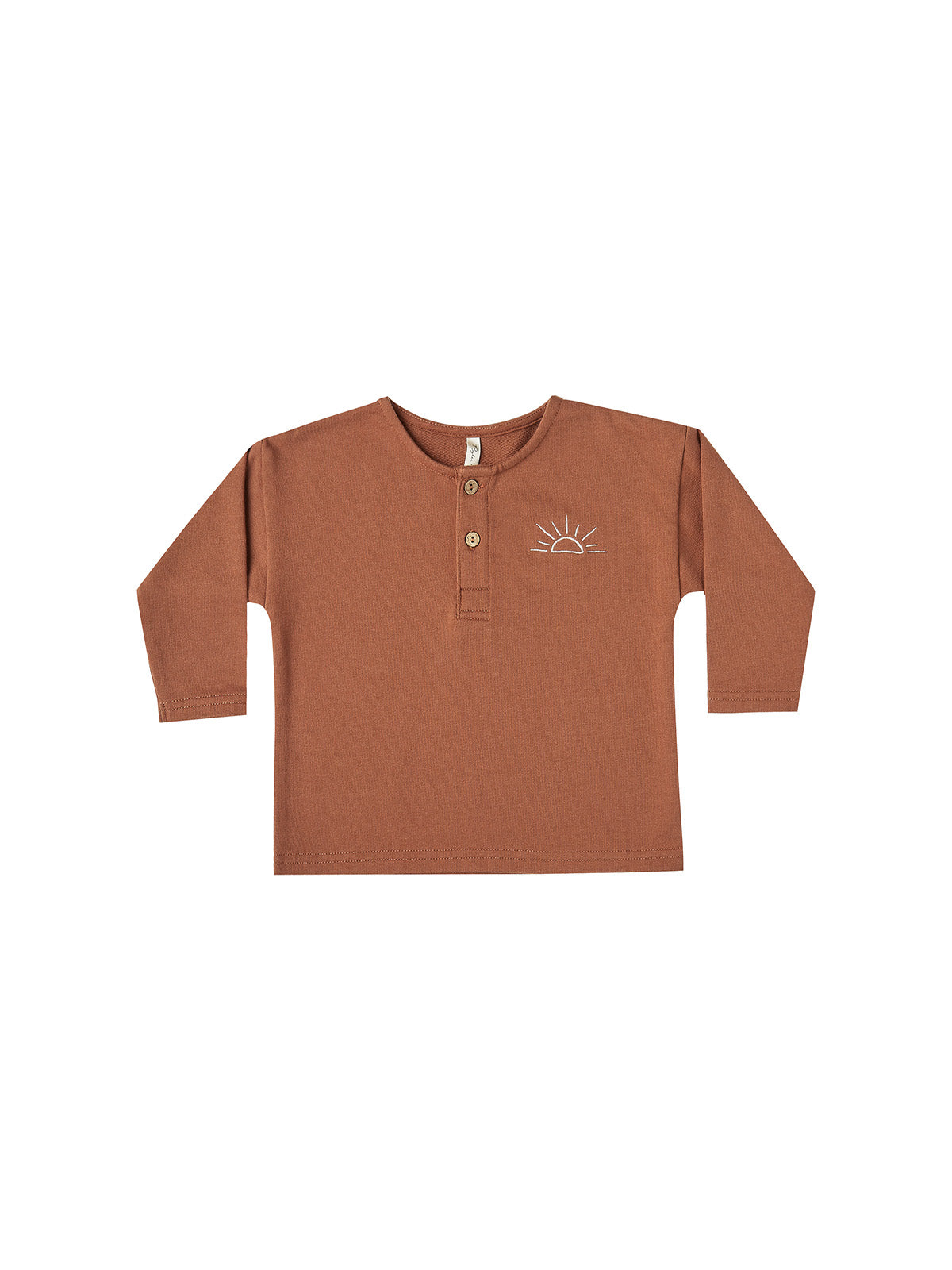 Rylee + Cru Terry Henley Top Amber