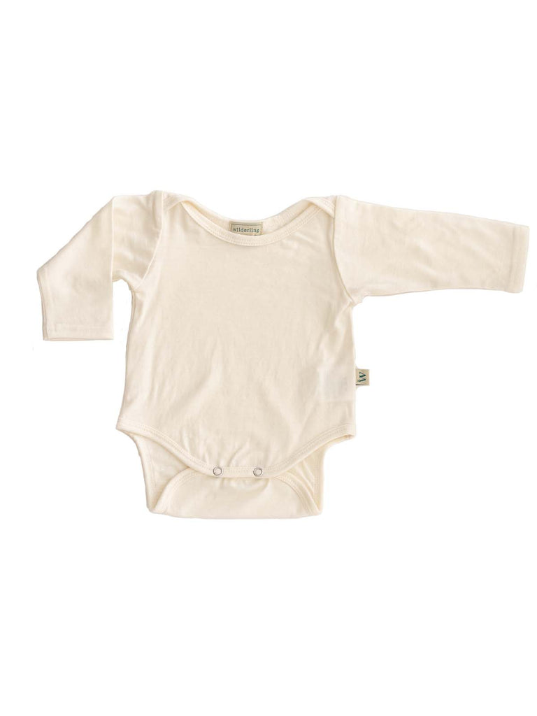 Wilderling baby merino bodysuit. made in new zealand. cream merino baby clothes