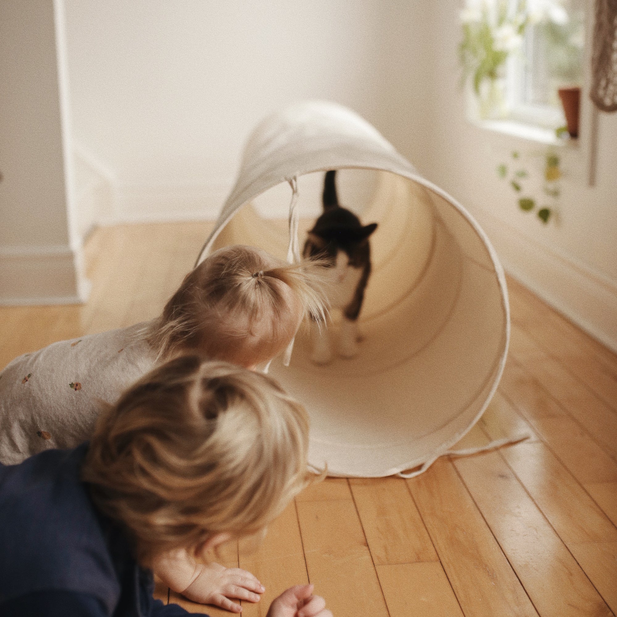 Kinderfeets Pikler Play Tunnel in vibrant colors, designed for safe, active play for young children.