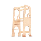 Kinderfeets Pikler Learning Tower in natural wood finish, sturdy Montessori-style step stool for children’s independence and safety.