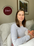 Belly Bliss pregnancy pillow in soft fabric with ergonomic design for comfortable support during pregnancy
