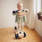 Kinderfeets Kinder scooter in silver sage, lightweight and durable kids' bike and scooter for outdoor play.