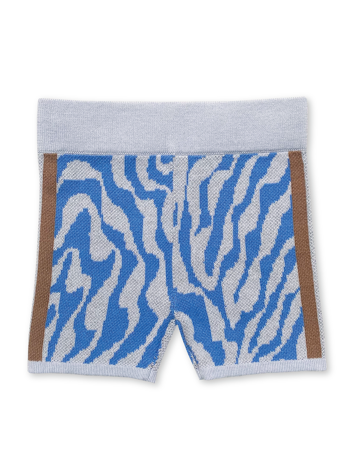 GROWN Scallop Aqua Bike Shorts featuring scallop design, stretchy fabric, and comfortable fit for active cycling or casual wear.