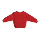 Grown Organic Textured Knit Sweater in Sauce color, front view showing cozy knit pattern and classic pullover design.