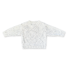 GROWN Organic Funfetti Knit Pullover sweater in surf color, back view showcasing colorful funfetti pattern and cozy knit texture.