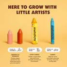 Honeysticks Beeswax Crayons Super Jumbos 7-pack featuring colorful, thick crayon sticks designed for young children.