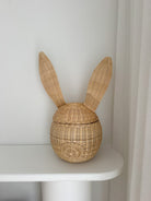 INKAH Limited rattan bunny basket with woven details, perfect for decorative storage or as a charming home accent.