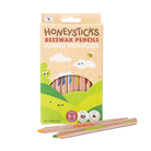 Set of ten Honeysticks Magic 3-in-1 beeswax crayon pencils in jumbo triangle shape, colorful and kid-friendly for creative art projects.