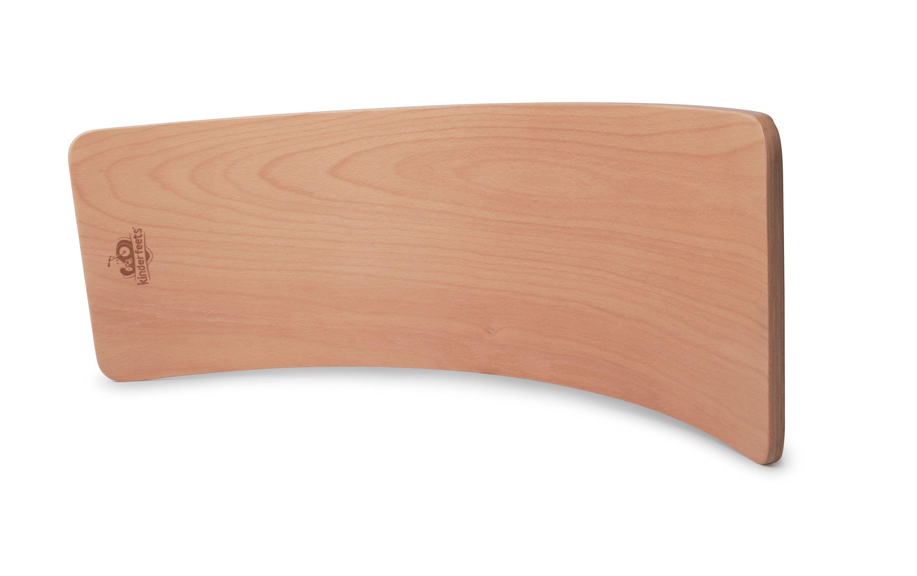 Kinderfeets Kinderboard Lite balance board in natural wood finish, designed for stability and fun indoor activity.