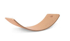 Kinderfeets Kinderboard Lite balance board in natural wood finish, featuring a smooth, rounded design for balance training and fun.
