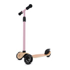 Kinderfeets Kinder Scooter in rose color, featuring a children's bike and scooter with a sleek design and safety features.