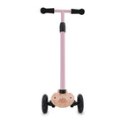 Kinderfeets Kinder Scooter in rose color, featuring a sturdy frame and smooth wheels, designed for young children learning to ride.