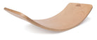 Kinderfeets Kinderboard in natural wood finish, featuring a compact, balanced unclassified skateboard for kids' fun and stability.