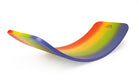 Kinderfeets Rainbow Kinderboard balance board with colorful rainbow design and wooden construction for kids' balance and coordination.