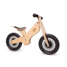 Kinderfeets natural balance bike for kids, shown from the right side, lightweight wooden frame with ergonomic design.