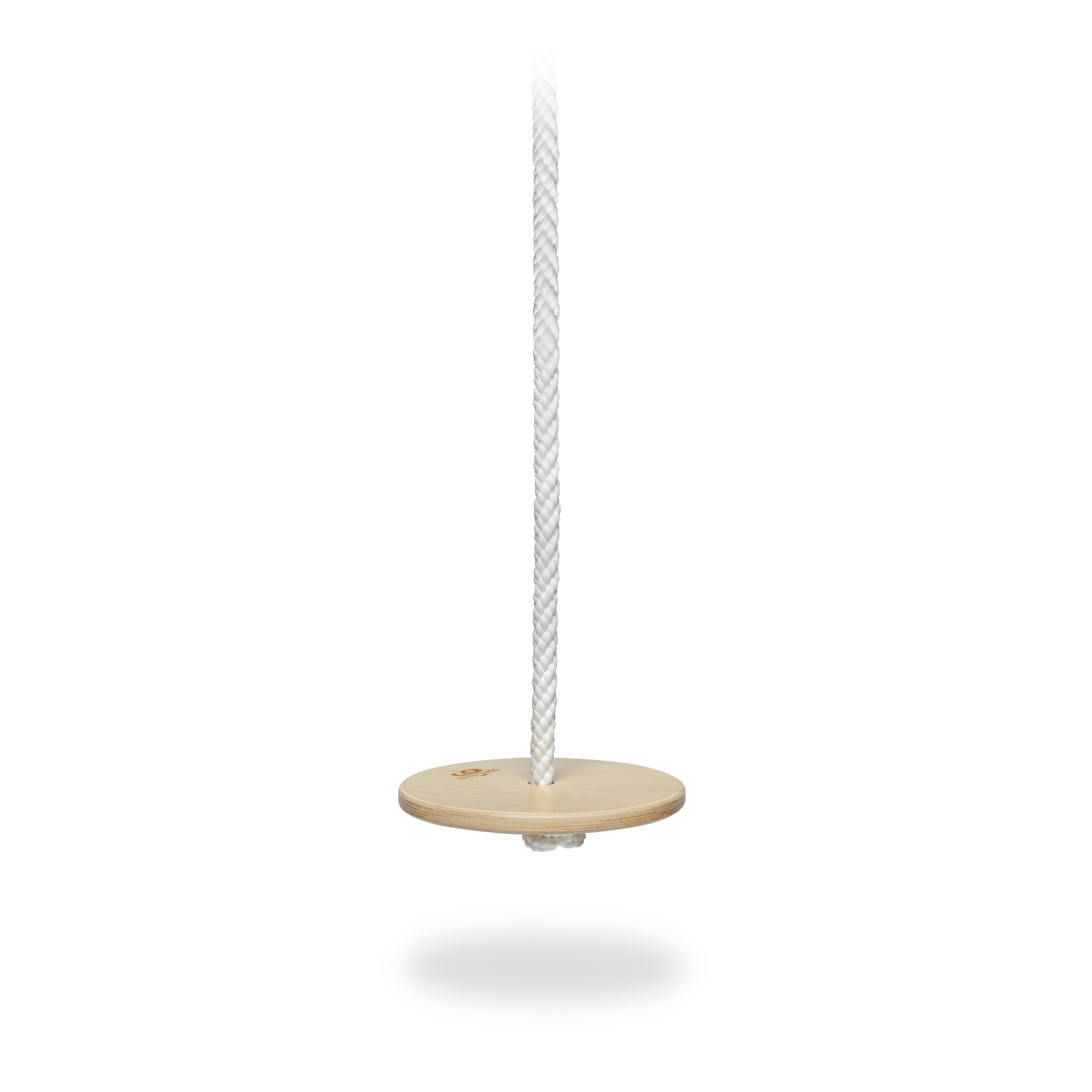 Kinderfeets Swinging Disc toy with colorful fabric and wooden handles, designed for children’s play and sensory development.