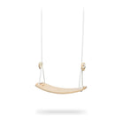 Child's swing by Kinderfeets featuring a colorful wooden seat and sturdy ropes, designed for safe indoor and outdoor play.