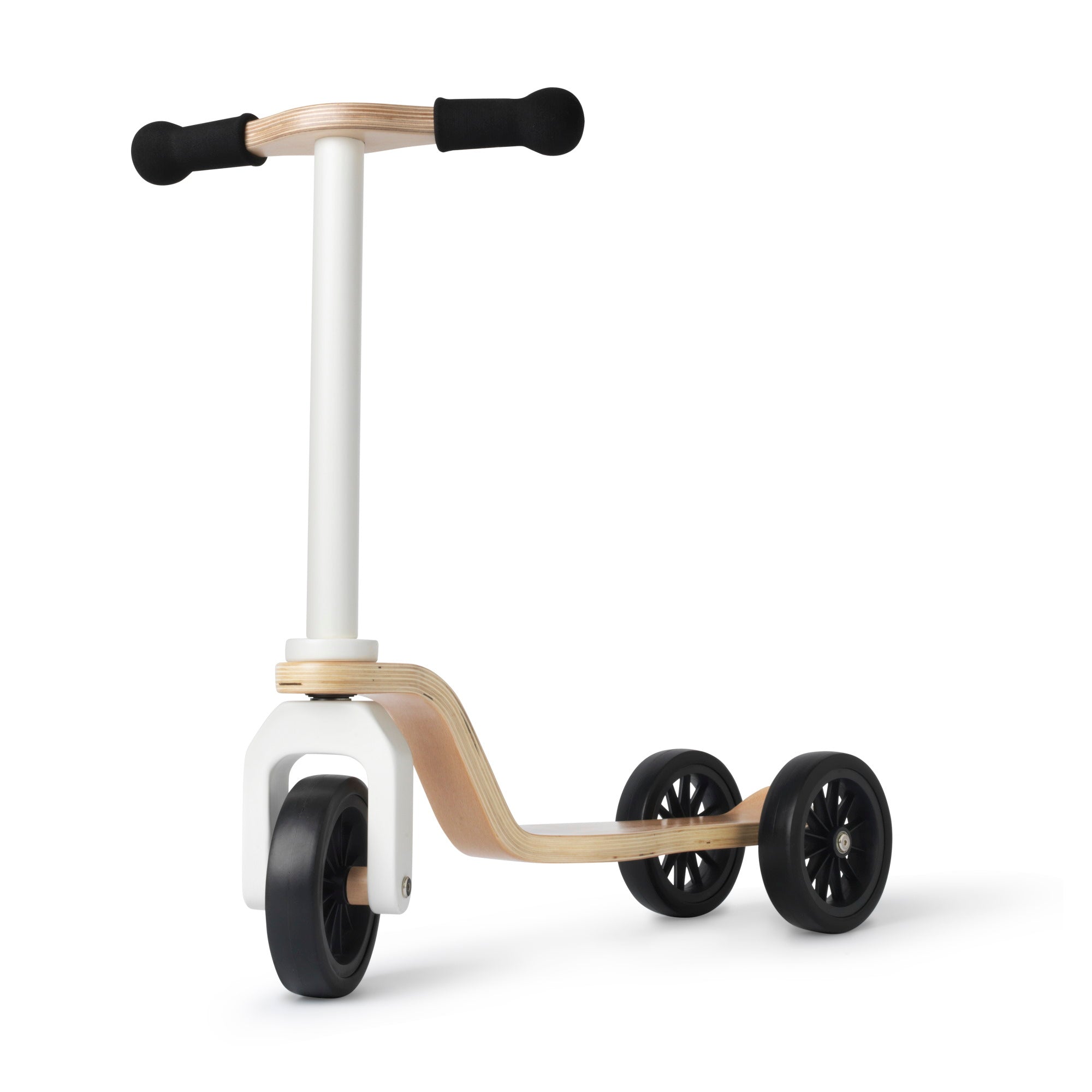 Kinderfeets children's scooter with a sleek design, featuring a sturdy frame and colorful handlebars for young riders.