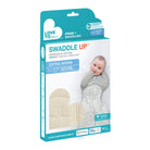 Love to Dream Swaddle Up™ Extra Warm 3.5 TOG in blush heart oatmeal, soft swaddle blanket for newborns with cozy fabric.