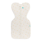 Love To Dream Swaddle Up™ Bamboo Lite 0.2 TOG in Sunny Gold, soft breathable swaddle for babies with a snug fit and easy zip closure.