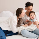 Love to Dream Swaddle Up Transition Bag in Moonlight White, extra warm 3.5 TOG, designed for safe, snug sleep for babies.