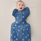 Love to Dream Swaddle Up Transition Bag in Little Dreamer Denim, warm 2.5 TOG, featuring soft fabric and easy zip closure.