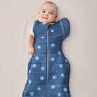 Love to Dream Swaddle Up Transition Bag in Little Dreamer Denim, warm 2.5 TOG, with a soft fabric and secure zipper closure.