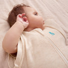 Love to Dream Swaddle Up™ Early Roller Transition Bag in oatmeal, 1.0 TOG, with a cozy fabric and secure shoulder openings.
