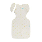 Love to Dream Swaddle Up Transition Bag Bamboo Lemons, soft fabric, comfortable baby sleepwear with lemon print, 1.0 TOG warmth.
